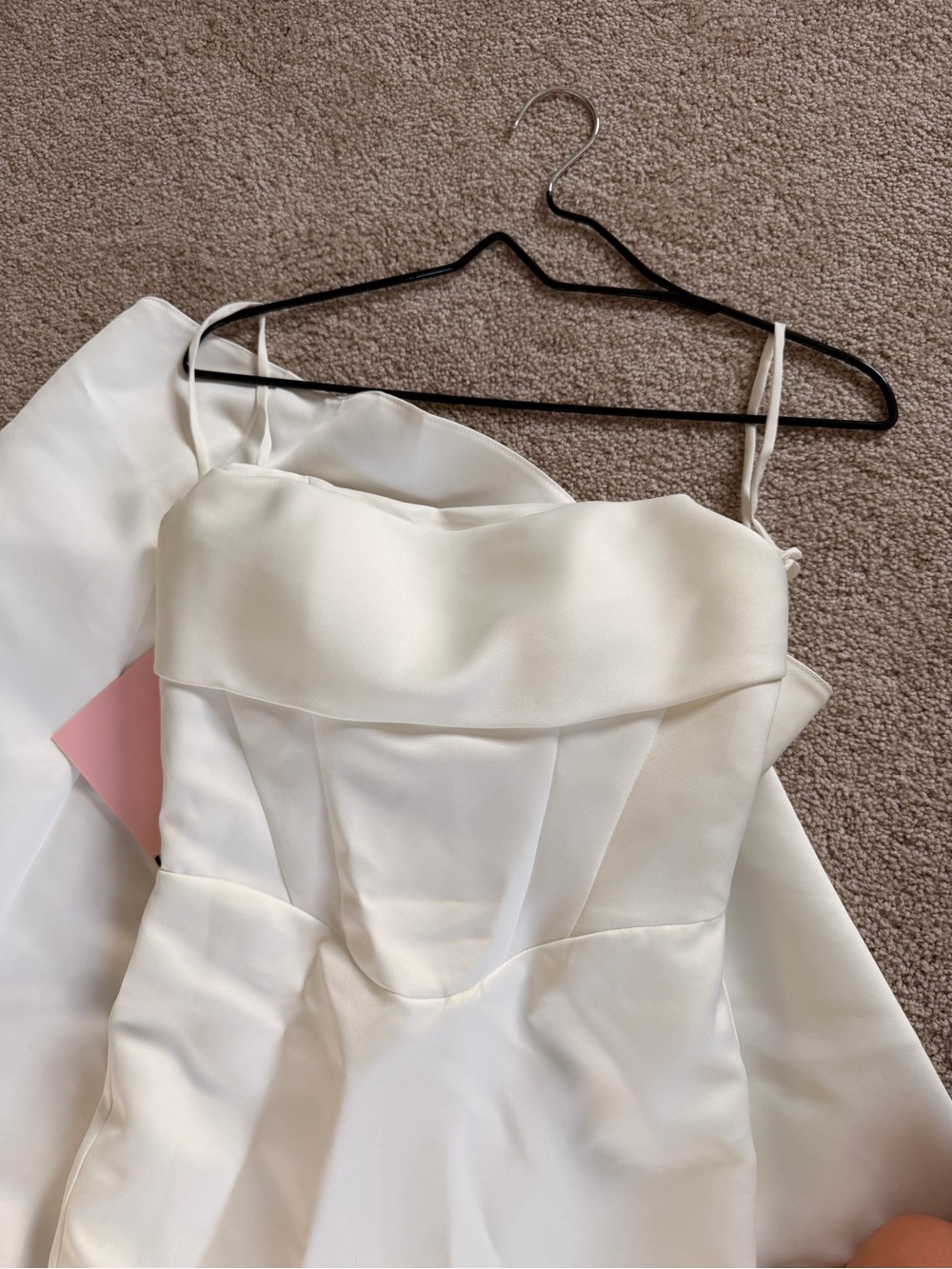 KissProm White Satin-Look Dress corset & mermaid bottom wedding dress - Picture 7 of 13